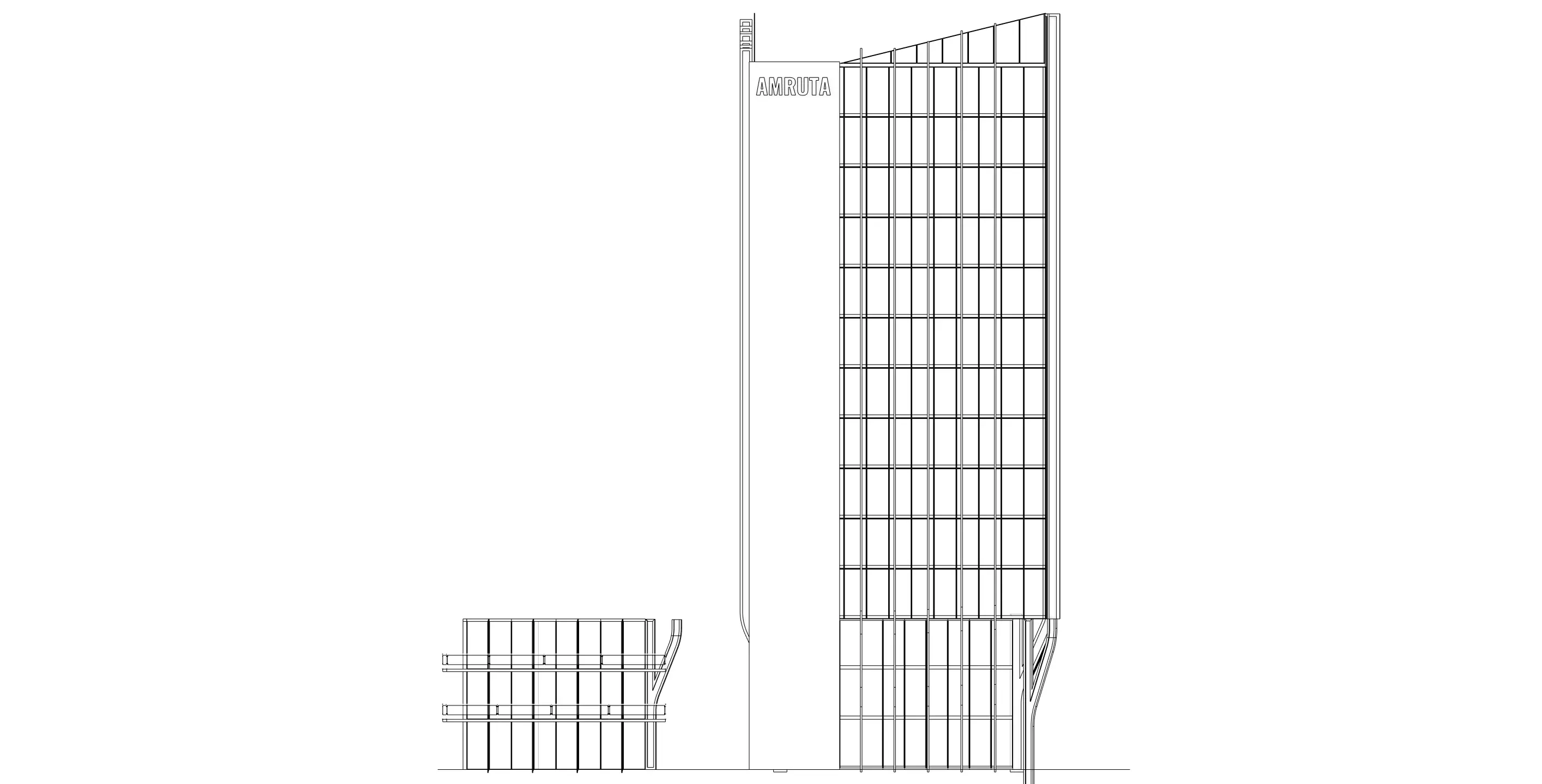 Modern Commercial Glass Building 3D Model Low-poly 3D model_8