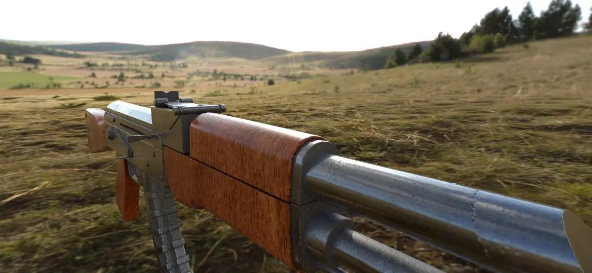 Ak-47 realistic textured moel Low-poly 3D model_6