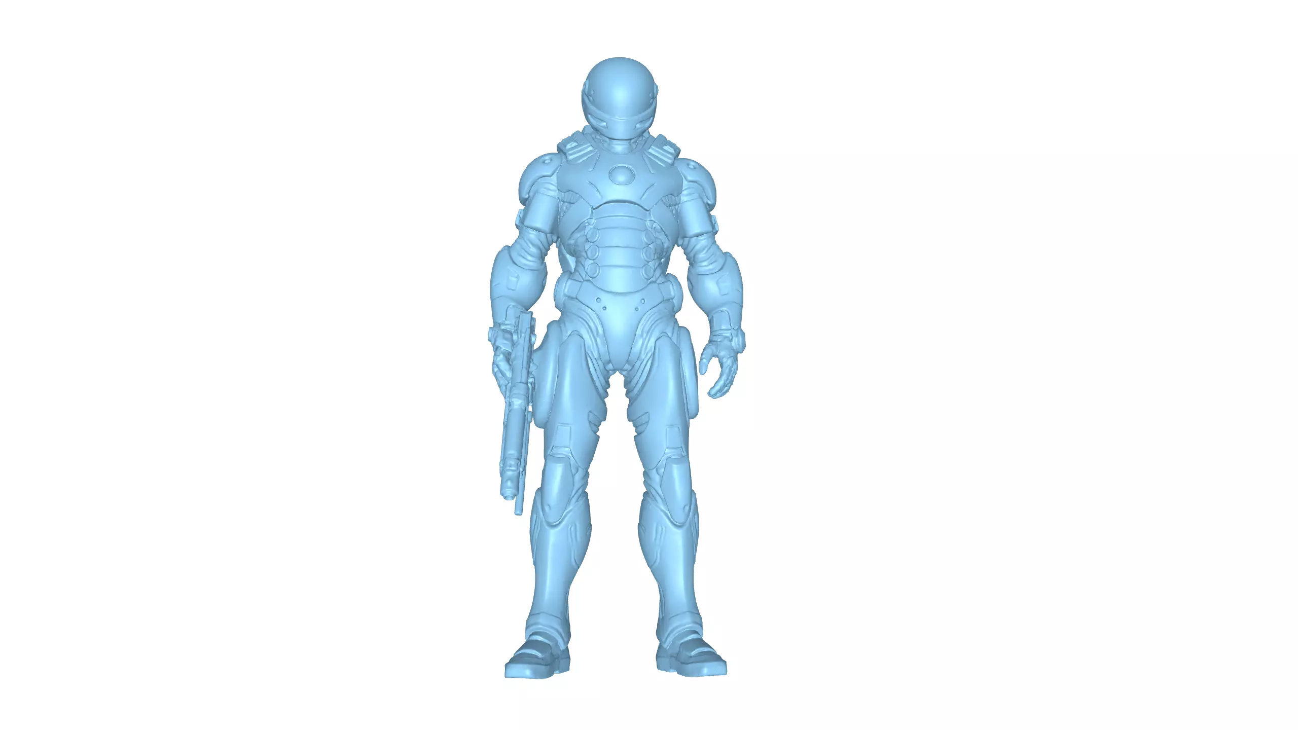 High-Quality Sci-Fi Soldier 3D Model Futuristic Armored Warrior 3D model_15