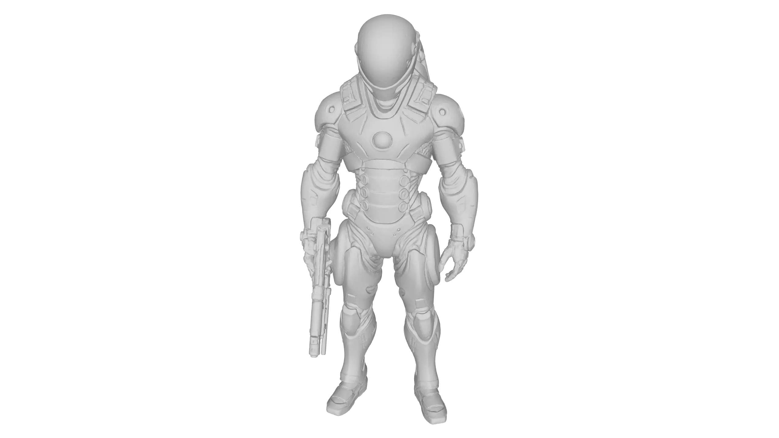 High-Quality Sci-Fi Soldier 3D Model Futuristic Armored Warrior 3D model_16