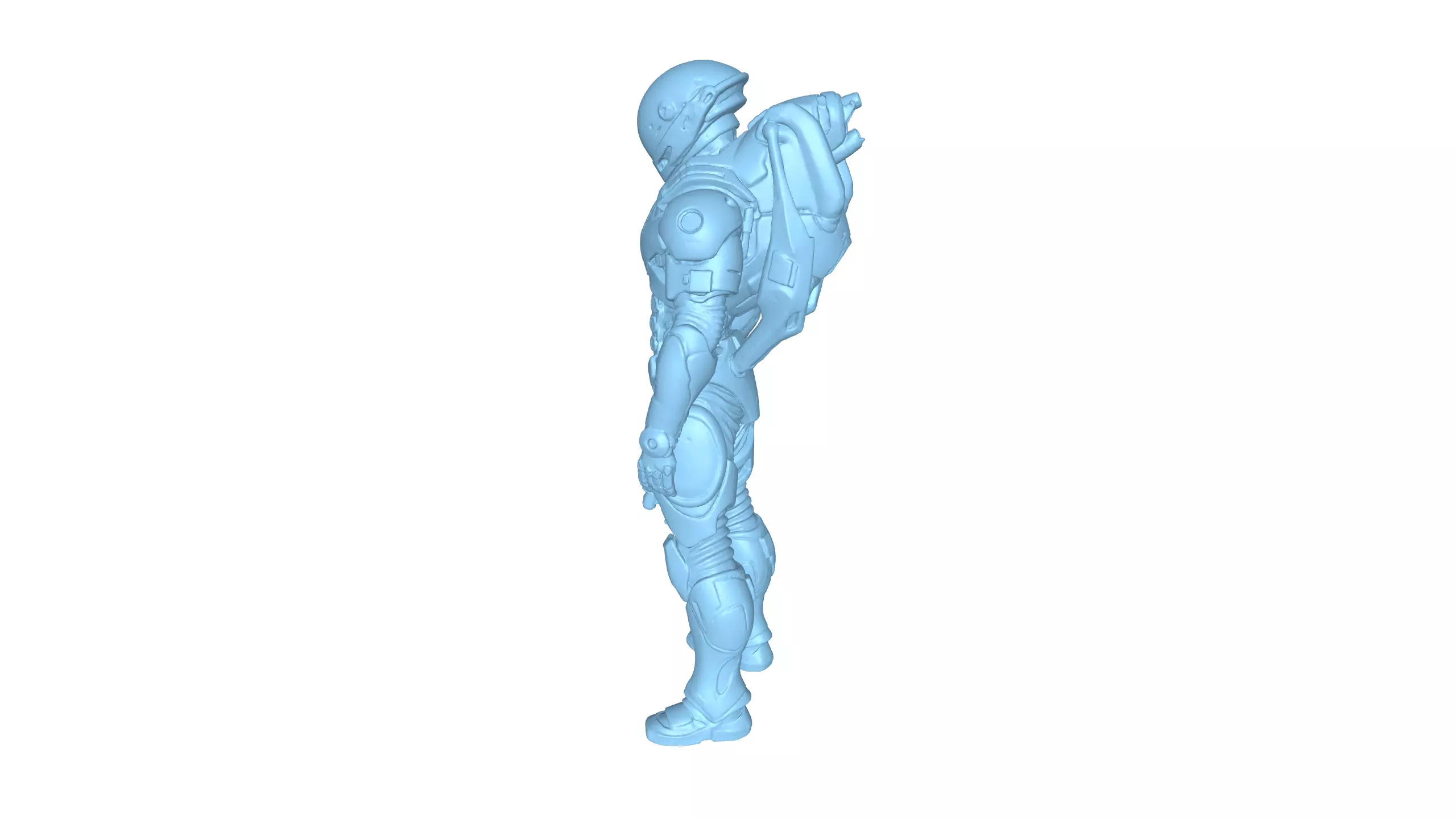 High-Quality Sci-Fi Soldier 3D Model Futuristic Armored Warrior 3D model_8