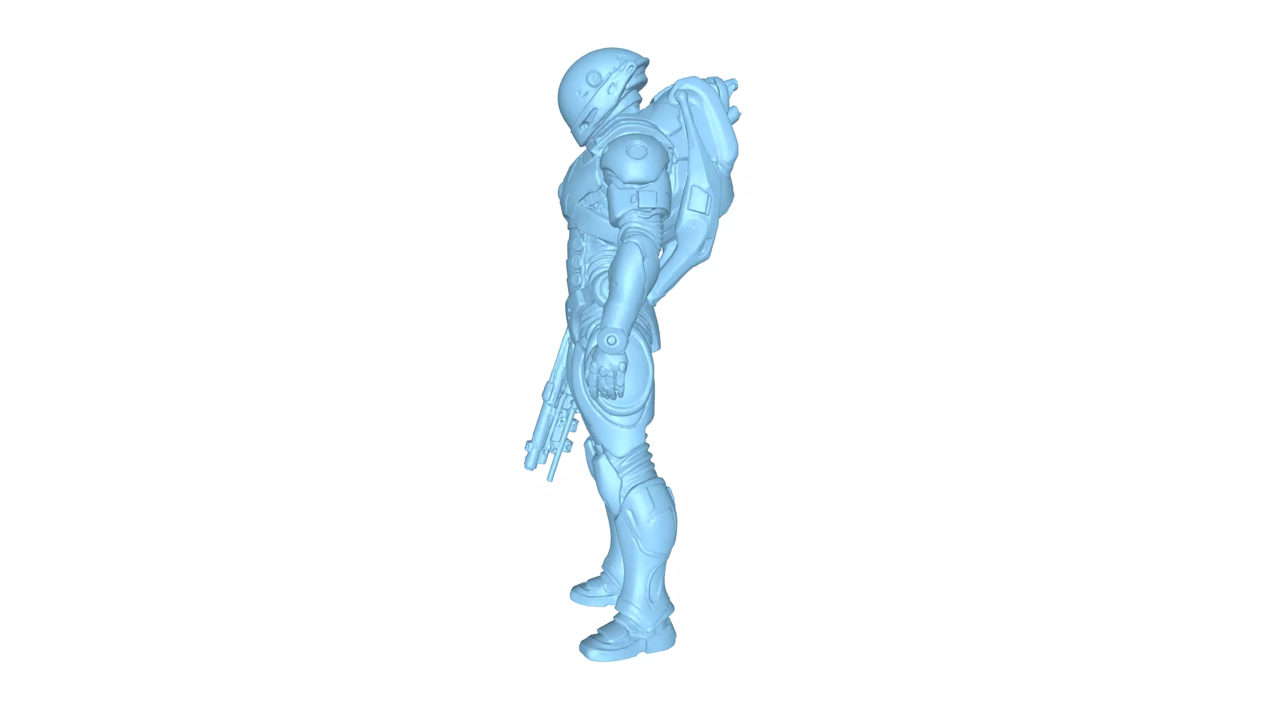 High-Quality Sci-Fi Soldier 3D Model Futuristic Armored Warrior 3D model_13