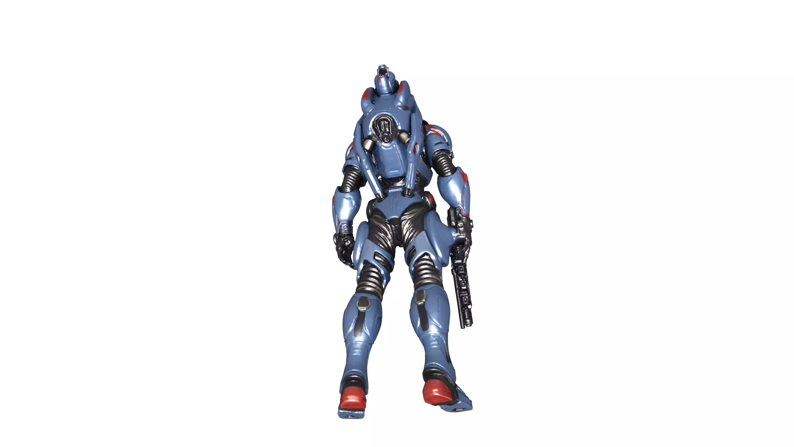 High-Quality Sci-Fi Soldier 3D Model Futuristic Armored Warrior 3D model_4
