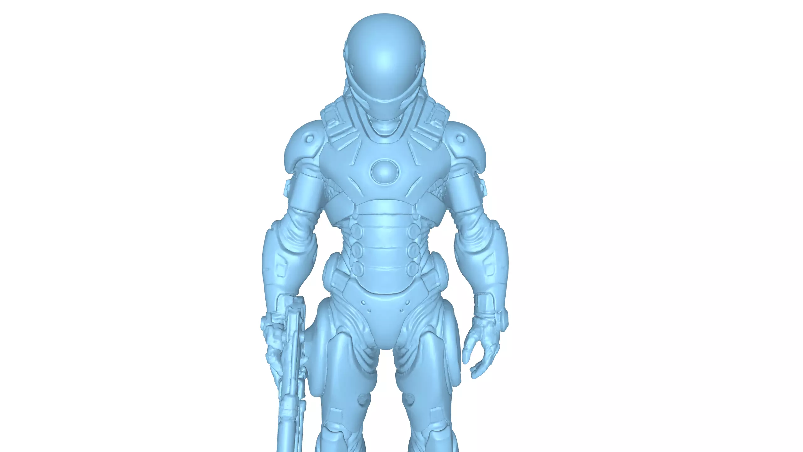 High-Quality Sci-Fi Soldier 3D Model Futuristic Armored Warrior 3D model_9