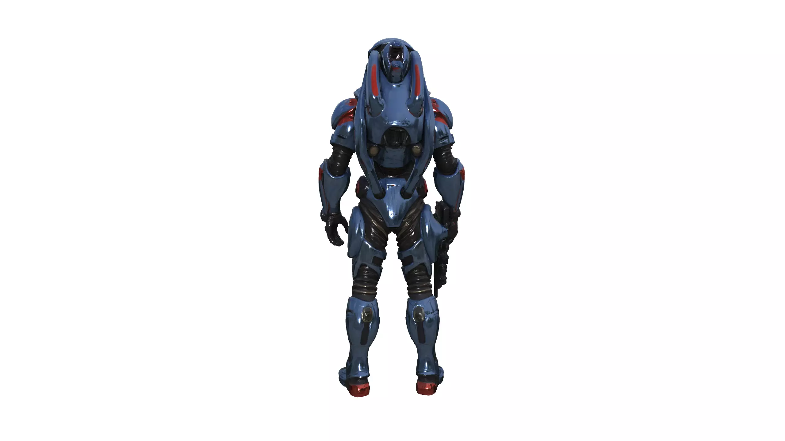 High-Quality Sci-Fi Soldier 3D Model Futuristic Armored Warrior 3D model_5