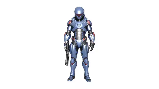 High-Quality Sci-Fi Soldier 3D Model Futuristic Armored Warrior 3D model High-Quality Sci-Fi Soldier 3D Model Futuristic Armored Warrior 3D model