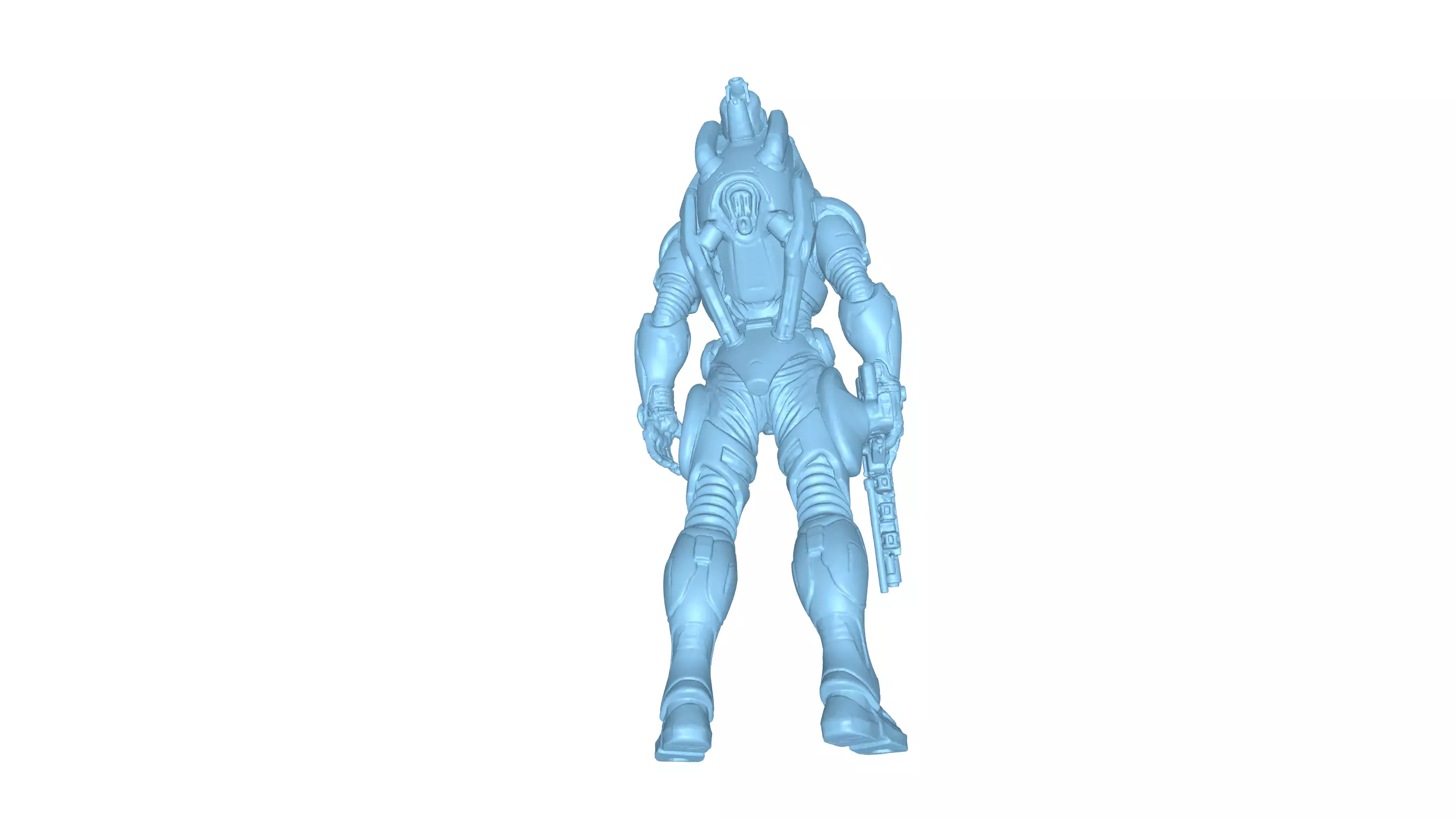 High-Quality Sci-Fi Soldier 3D Model Futuristic Armored Warrior 3D model_14