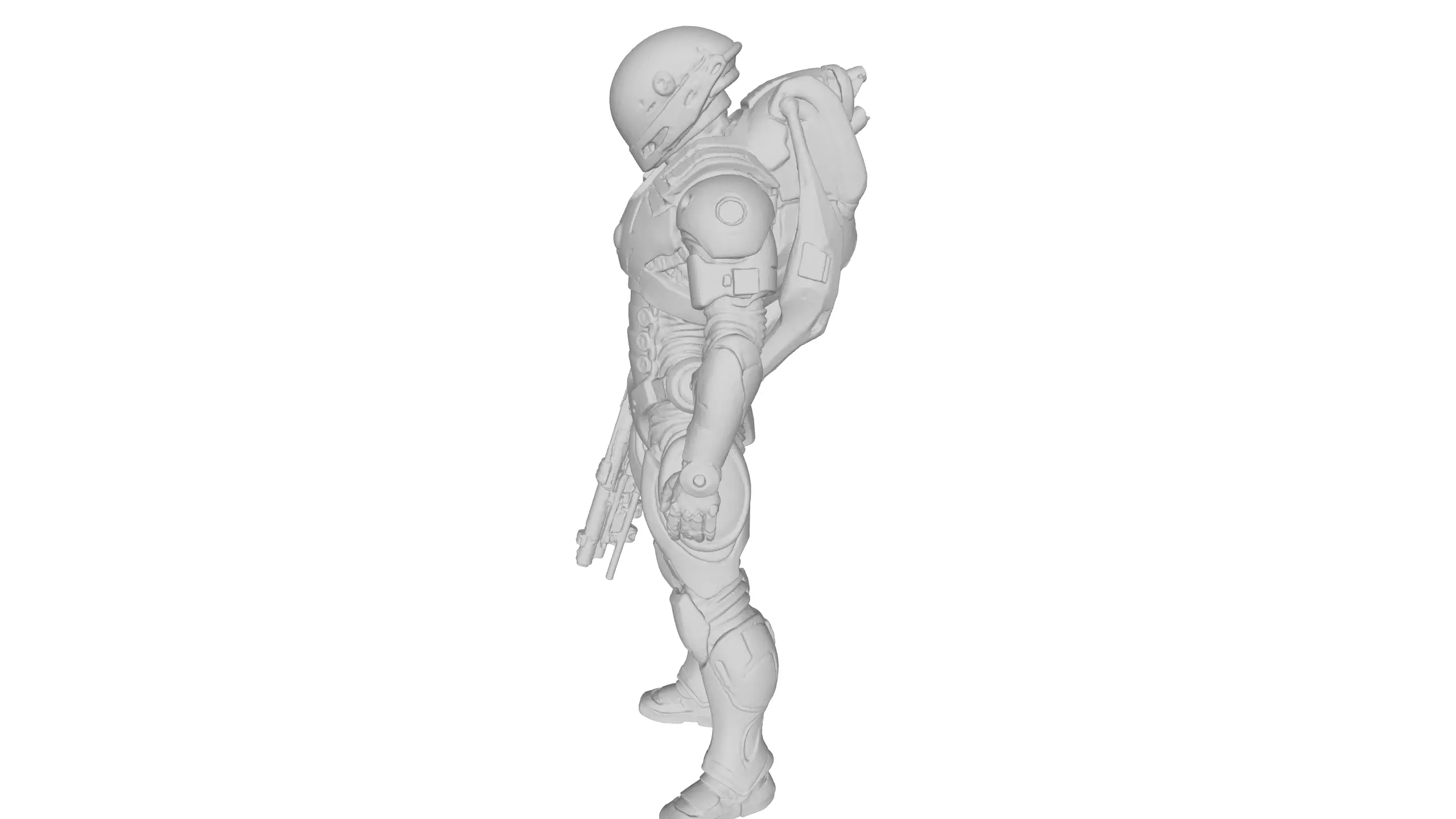 High-Quality Sci-Fi Soldier 3D Model Futuristic Armored Warrior 3D model_17