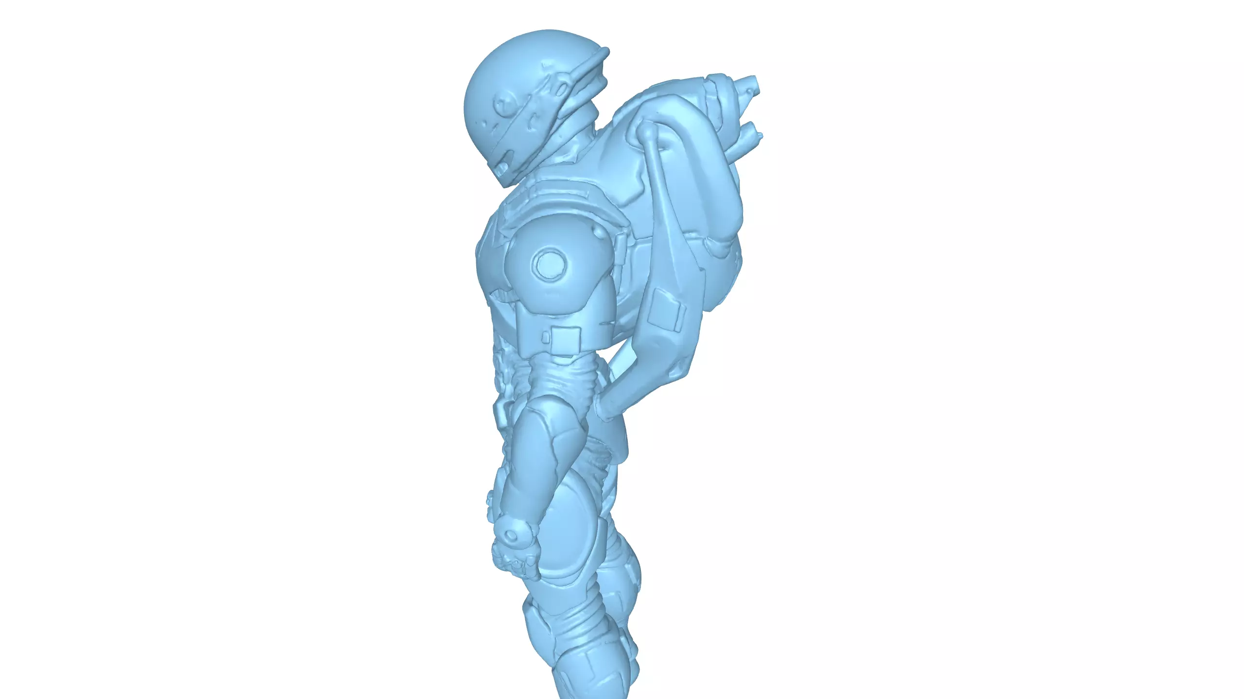 High-Quality Sci-Fi Soldier 3D Model Futuristic Armored Warrior 3D model_11