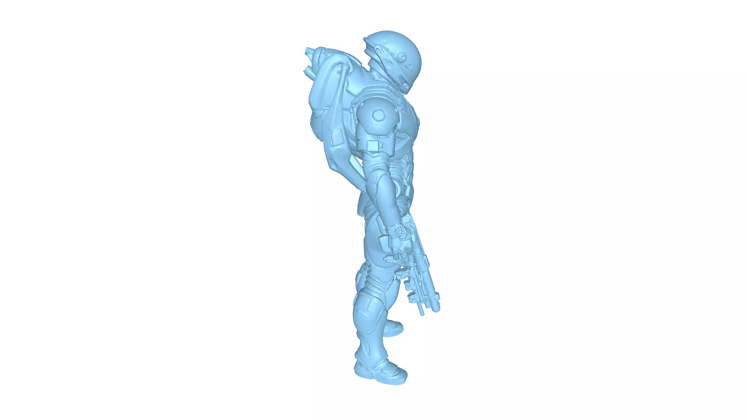 High-Quality Sci-Fi Soldier 3D Model Futuristic Armored Warrior 3D model_7