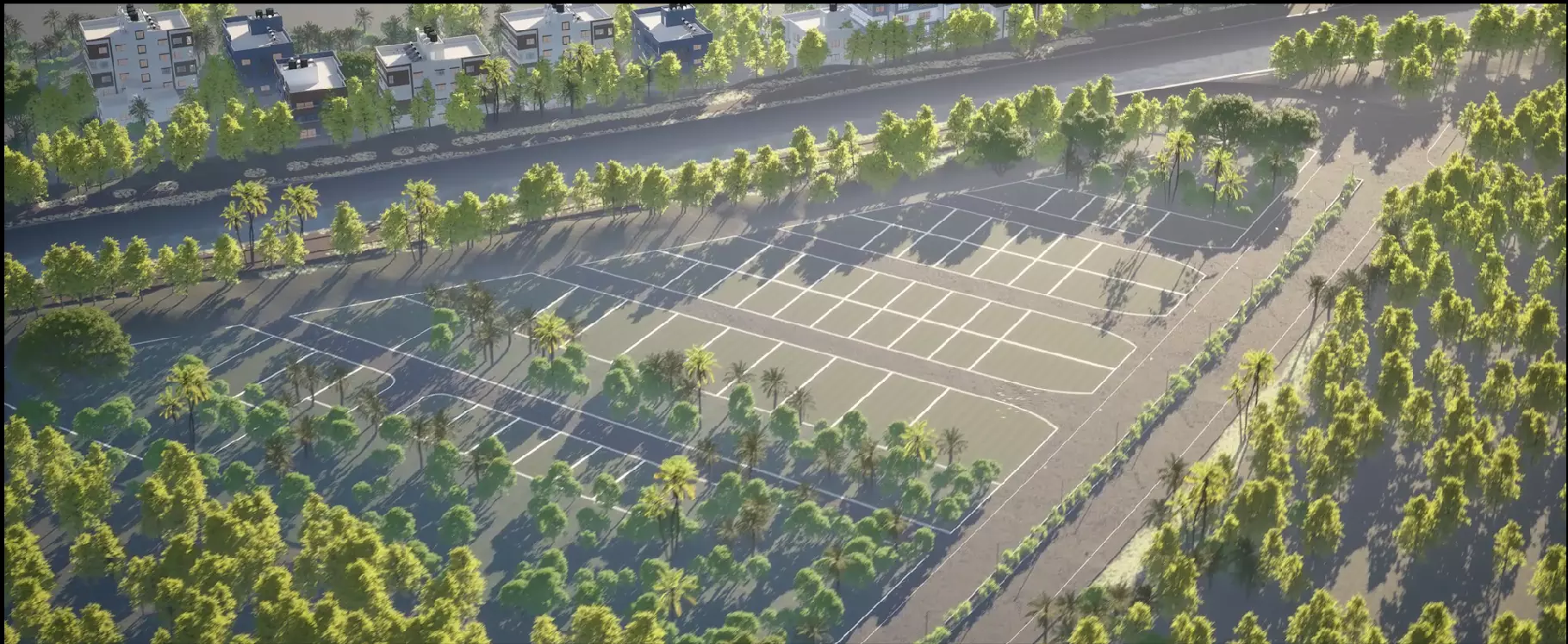 Township Masterplan 3D Model Low-poly 3D model_1