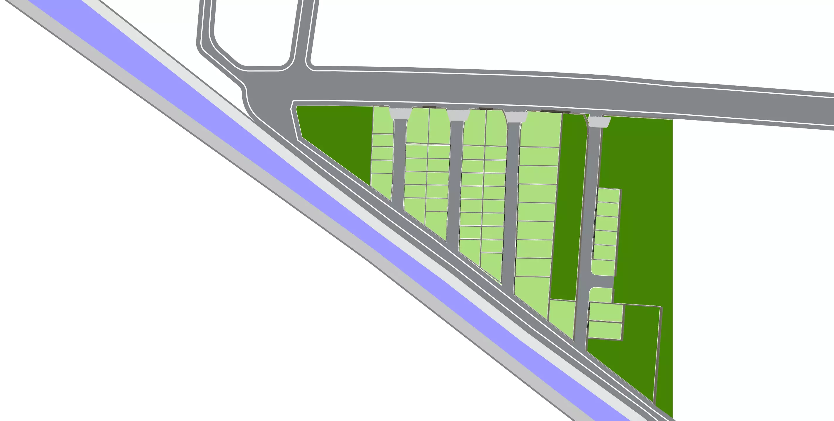 Township Masterplan 3D Model Low-poly 3D model_9