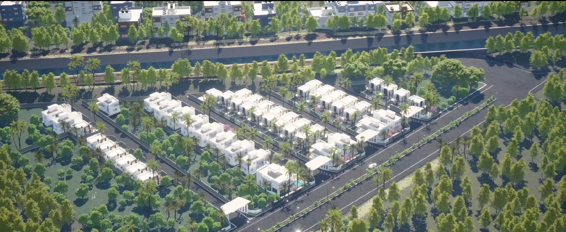 Township Masterplan 3D Model Low-poly 3D model_0