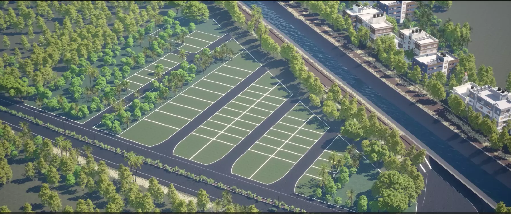 Township Masterplan 3D Model Low-poly 3D model_5