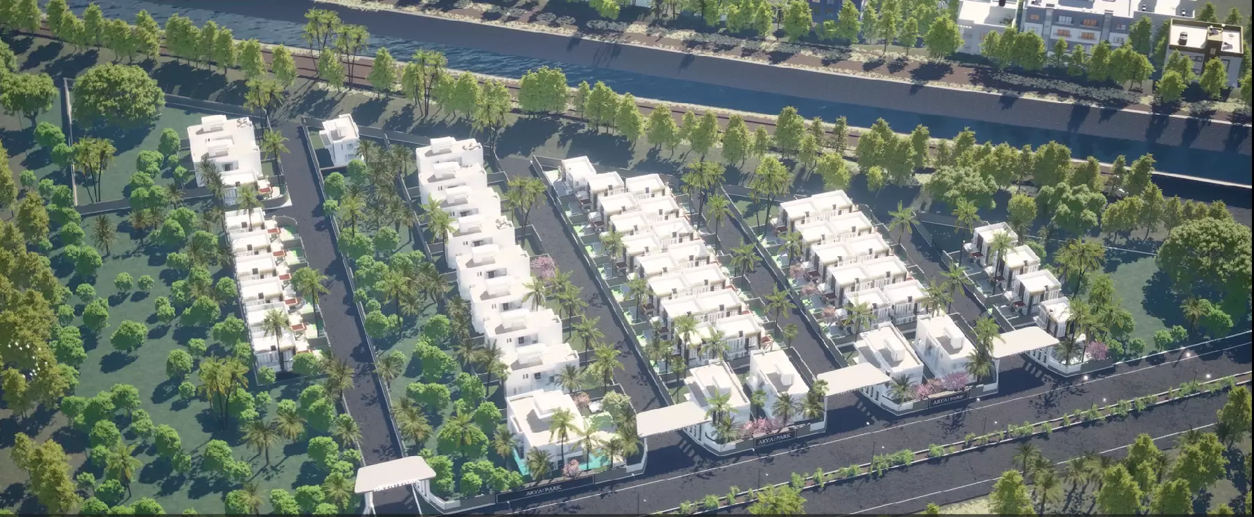 Township Masterplan 3D Model Low-poly 3D model_2