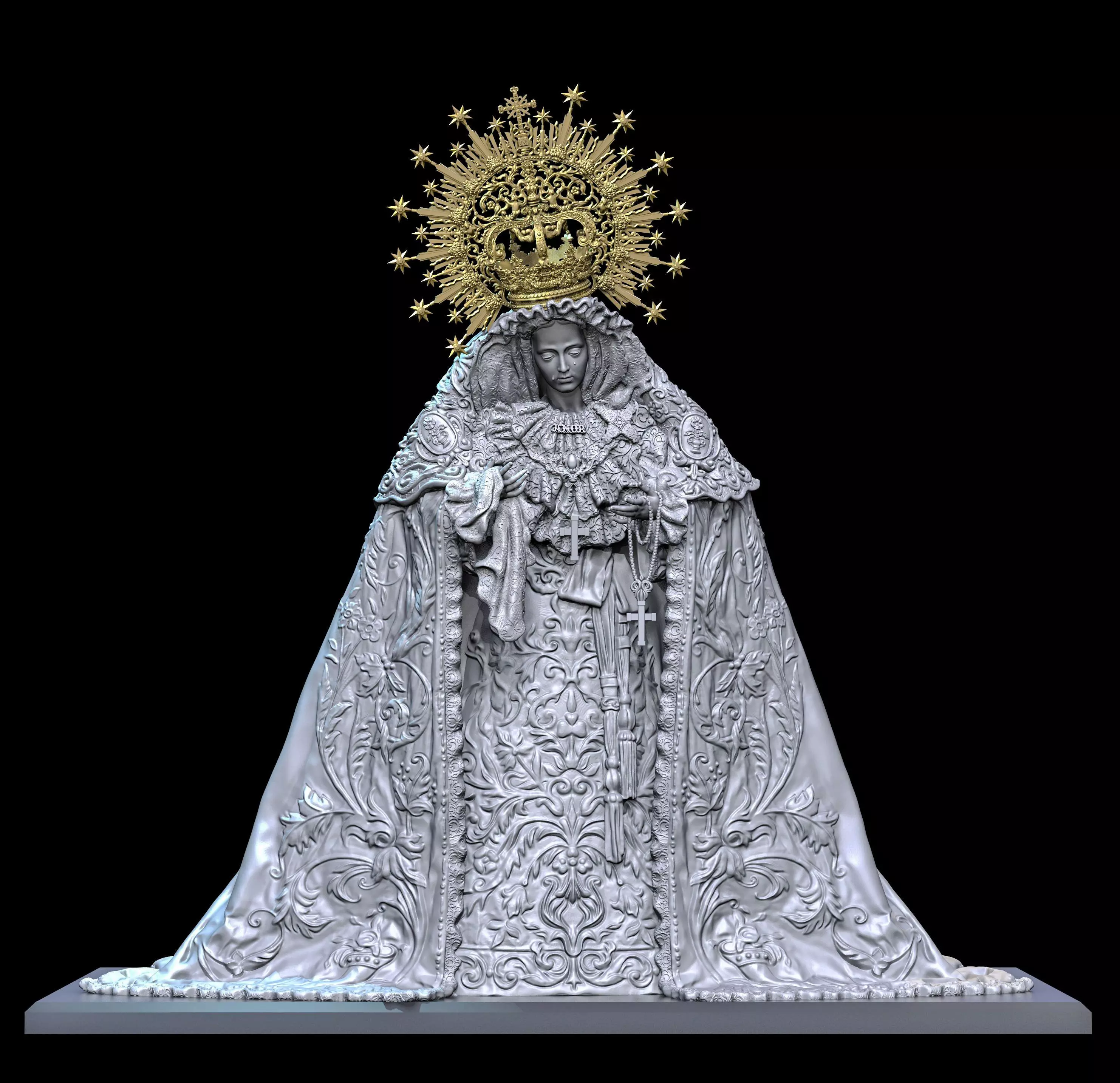 Virgin Mary 3D print model