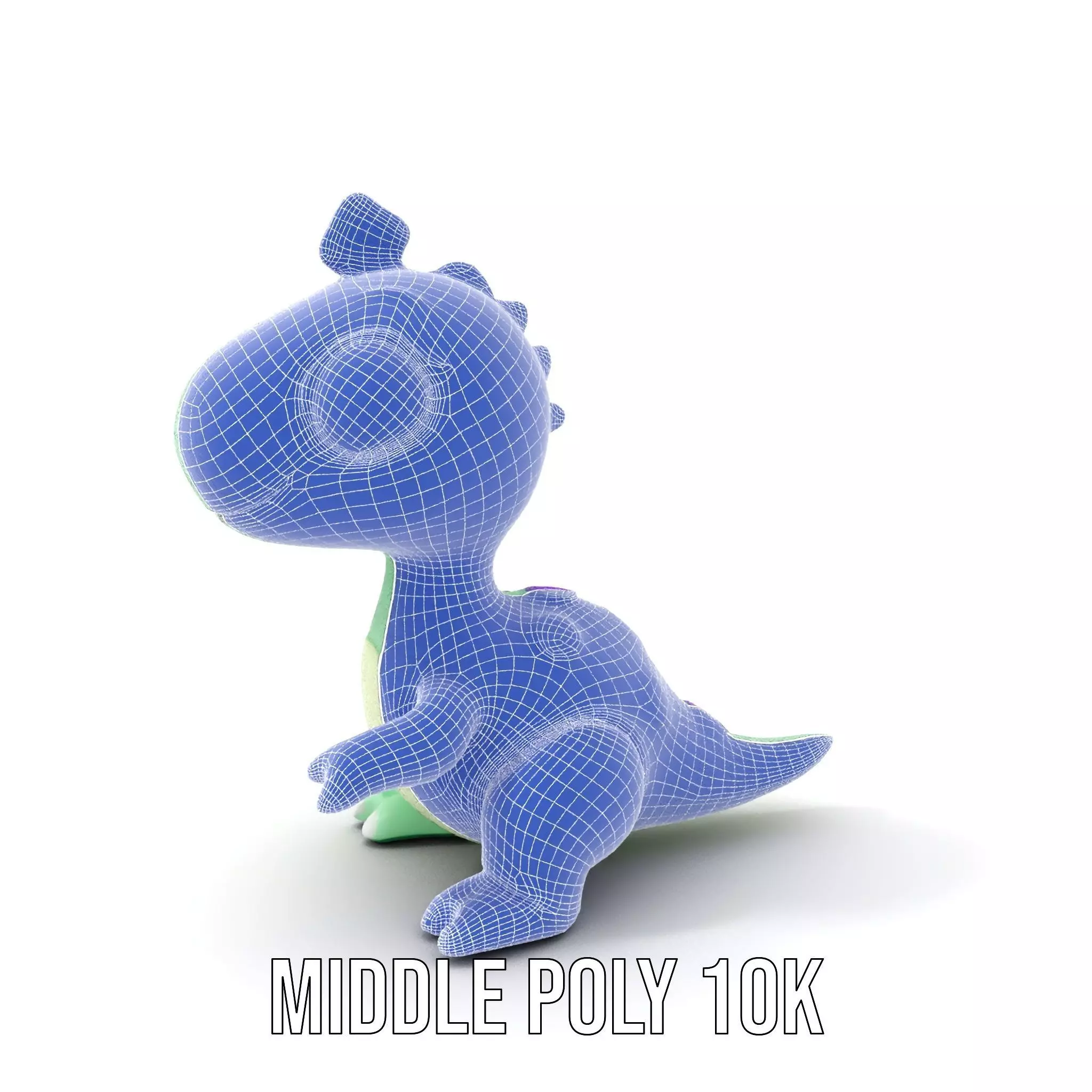 Charming Dino Toy model pack Low-poly 3D model_6
