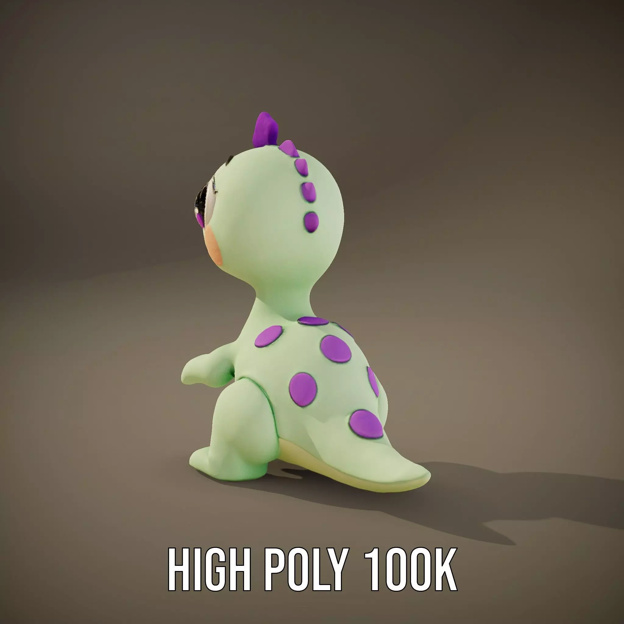 Charming Dino Toy model pack Low-poly 3D model_10