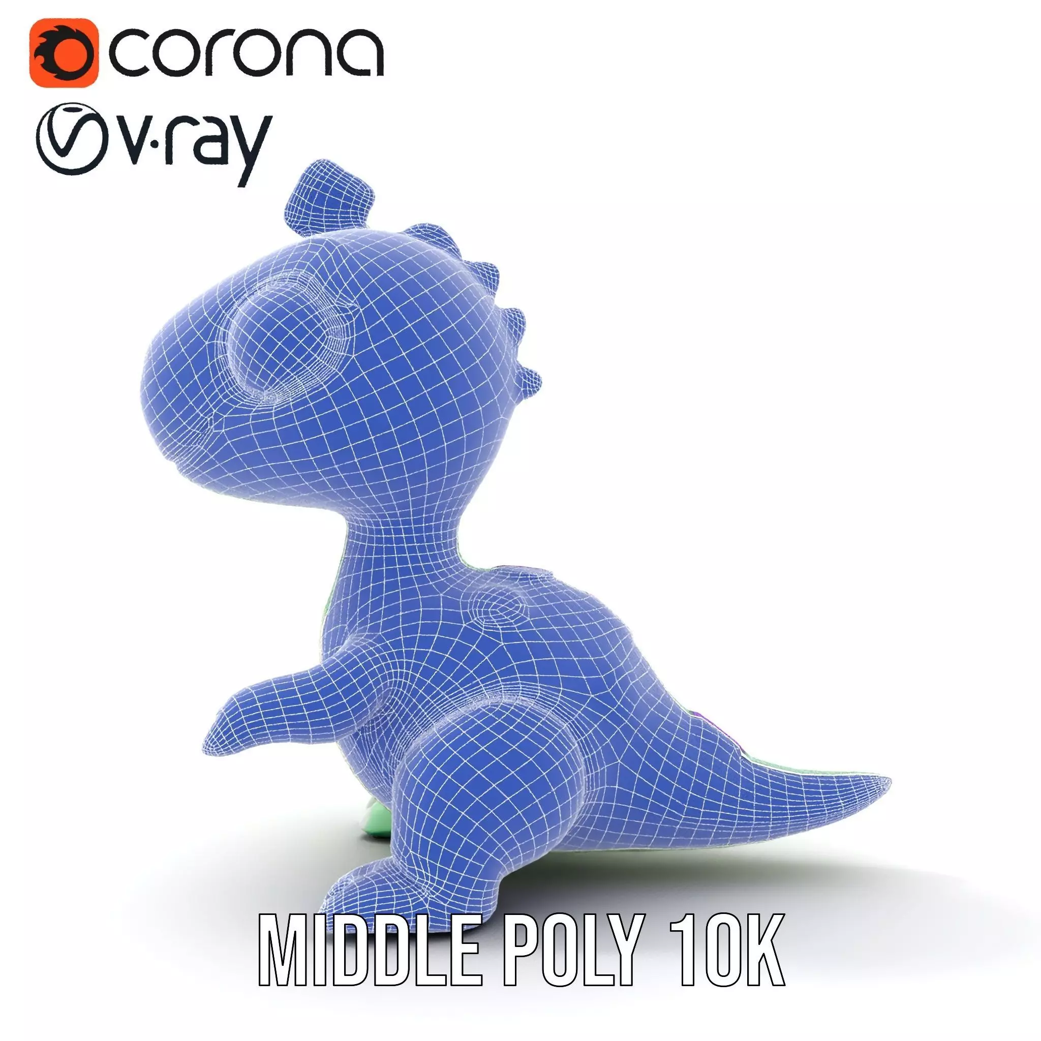 Charming Dino Toy model pack Low-poly 3D model_21