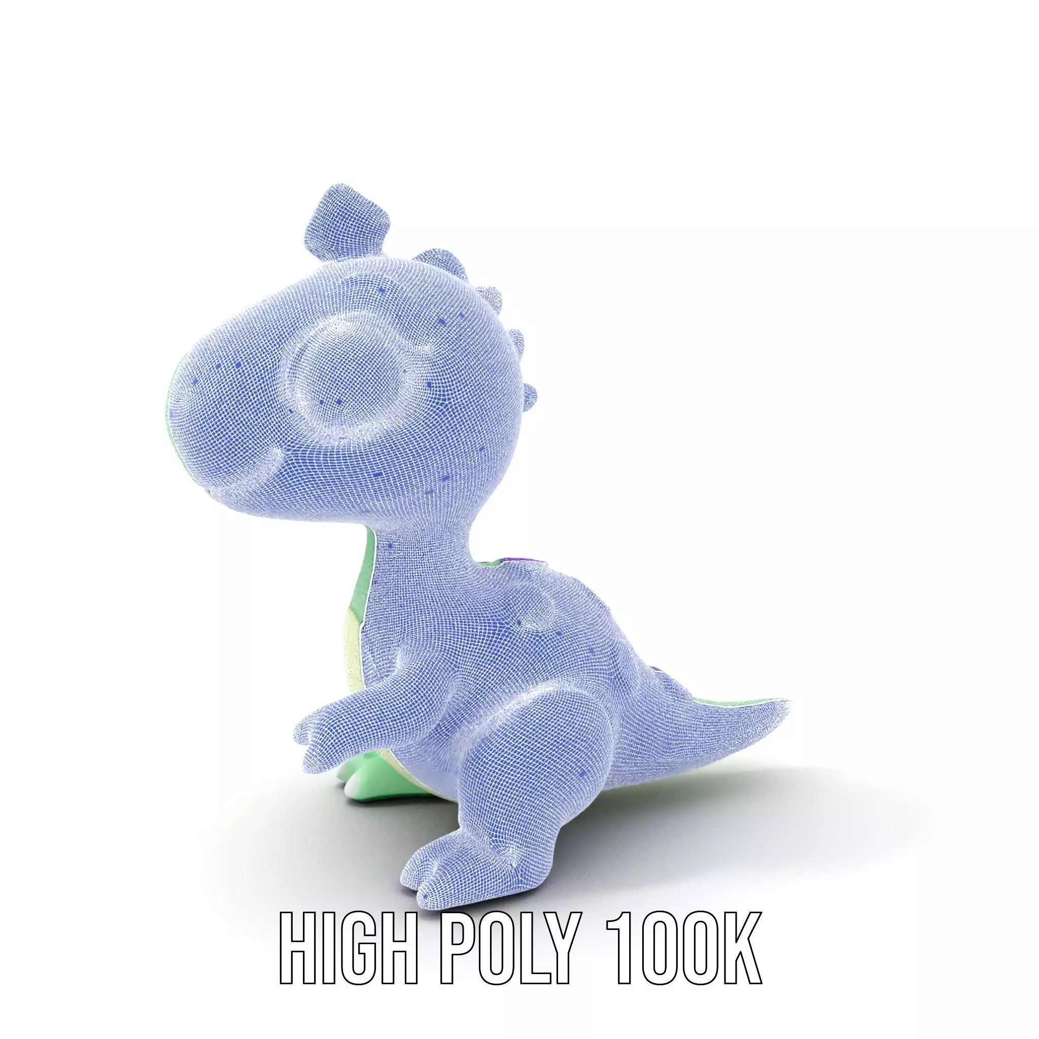 Charming Dino Toy model pack Low-poly 3D model_4