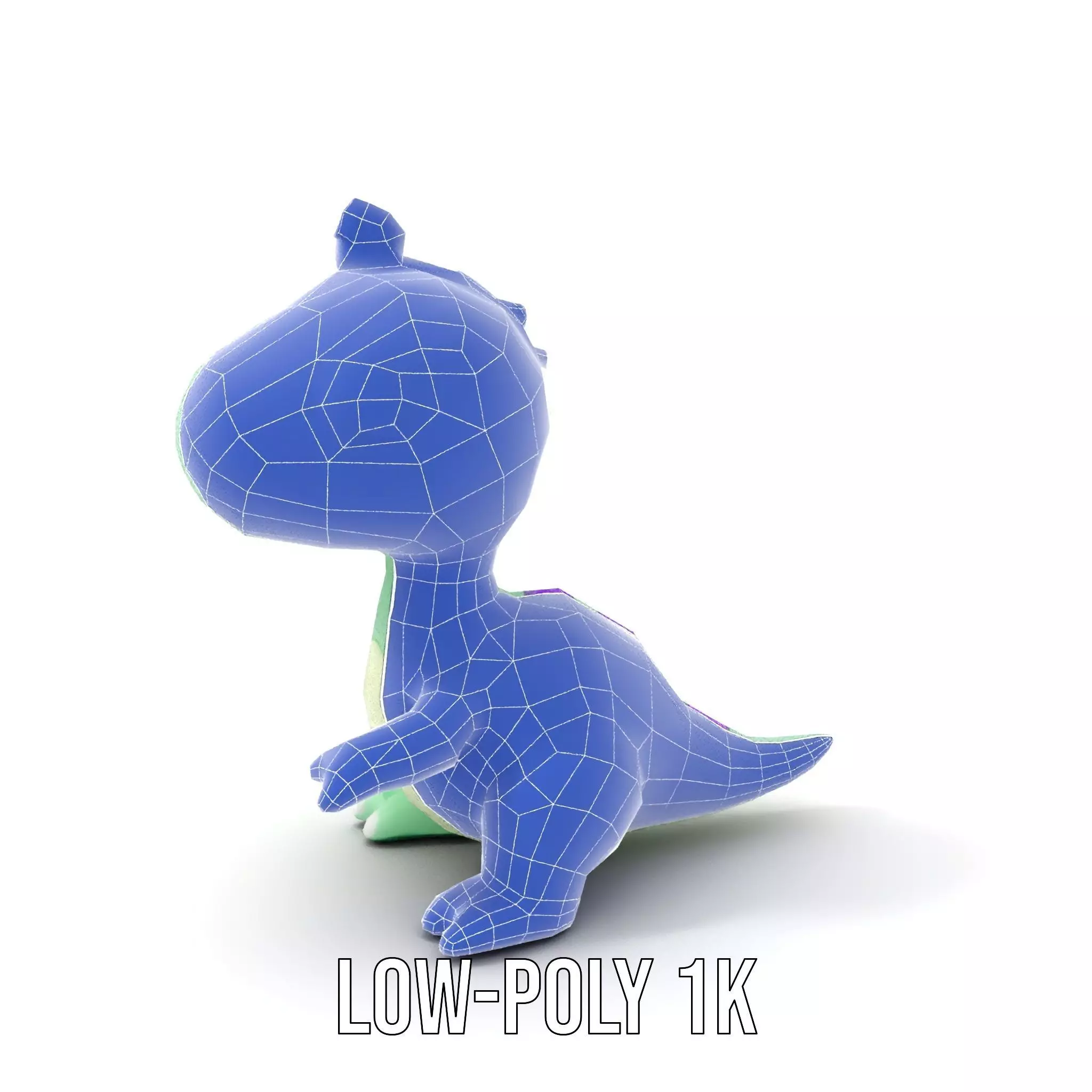 Charming Dino Toy model pack Low-poly 3D model_12