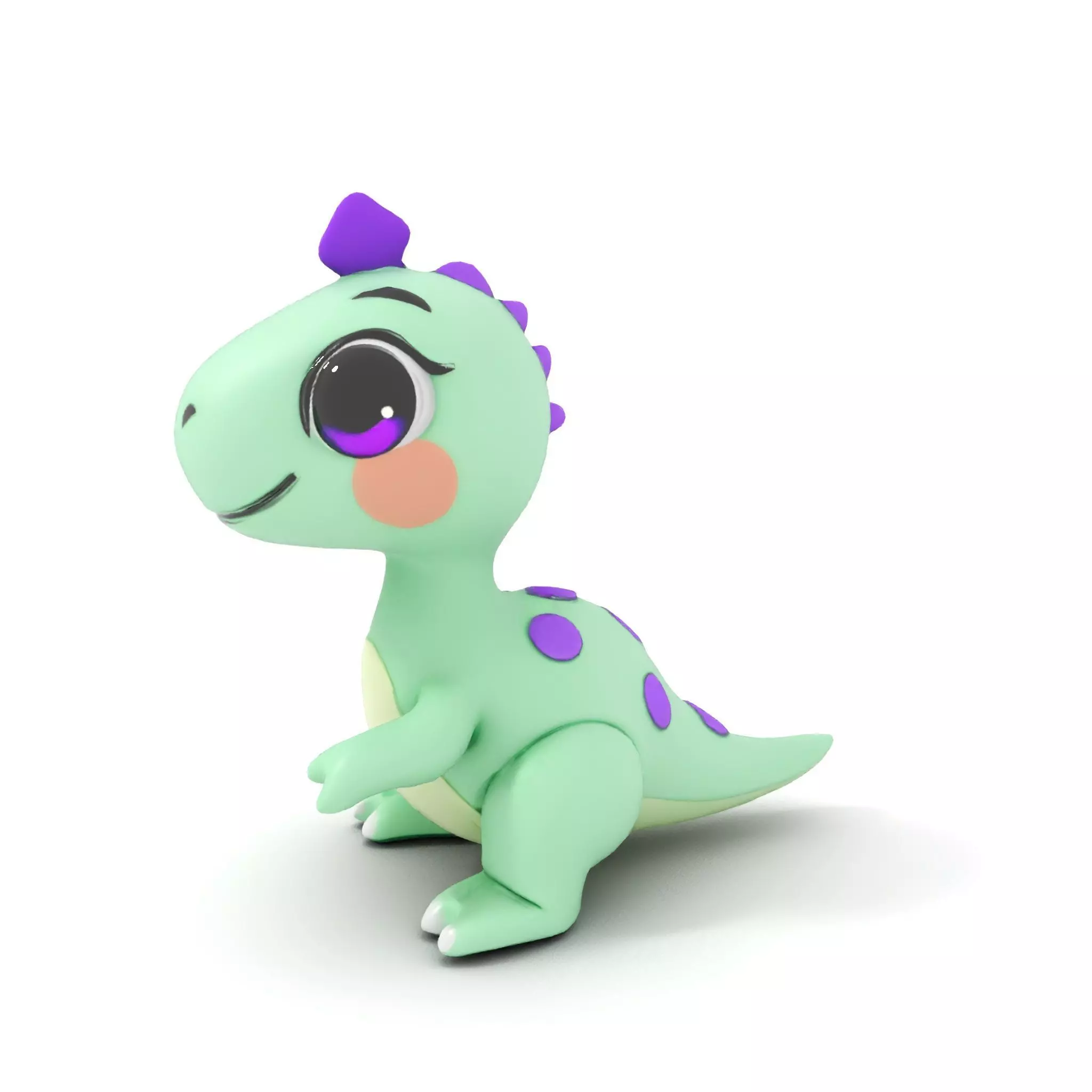 Charming Dino Toy model pack Low-poly 3D model_18