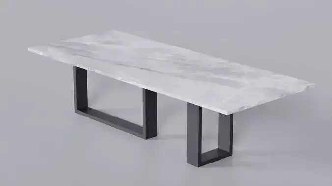 Luxury Marble Table 3D Model True 4K PBR Renders FBX GLB  