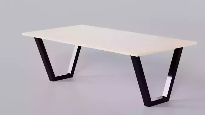 Wood Table 3D Model True 4K PBR Renders FBX GLB  