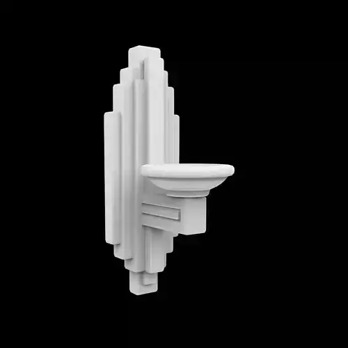 Art Deco Candle Sconce 3D Print Model