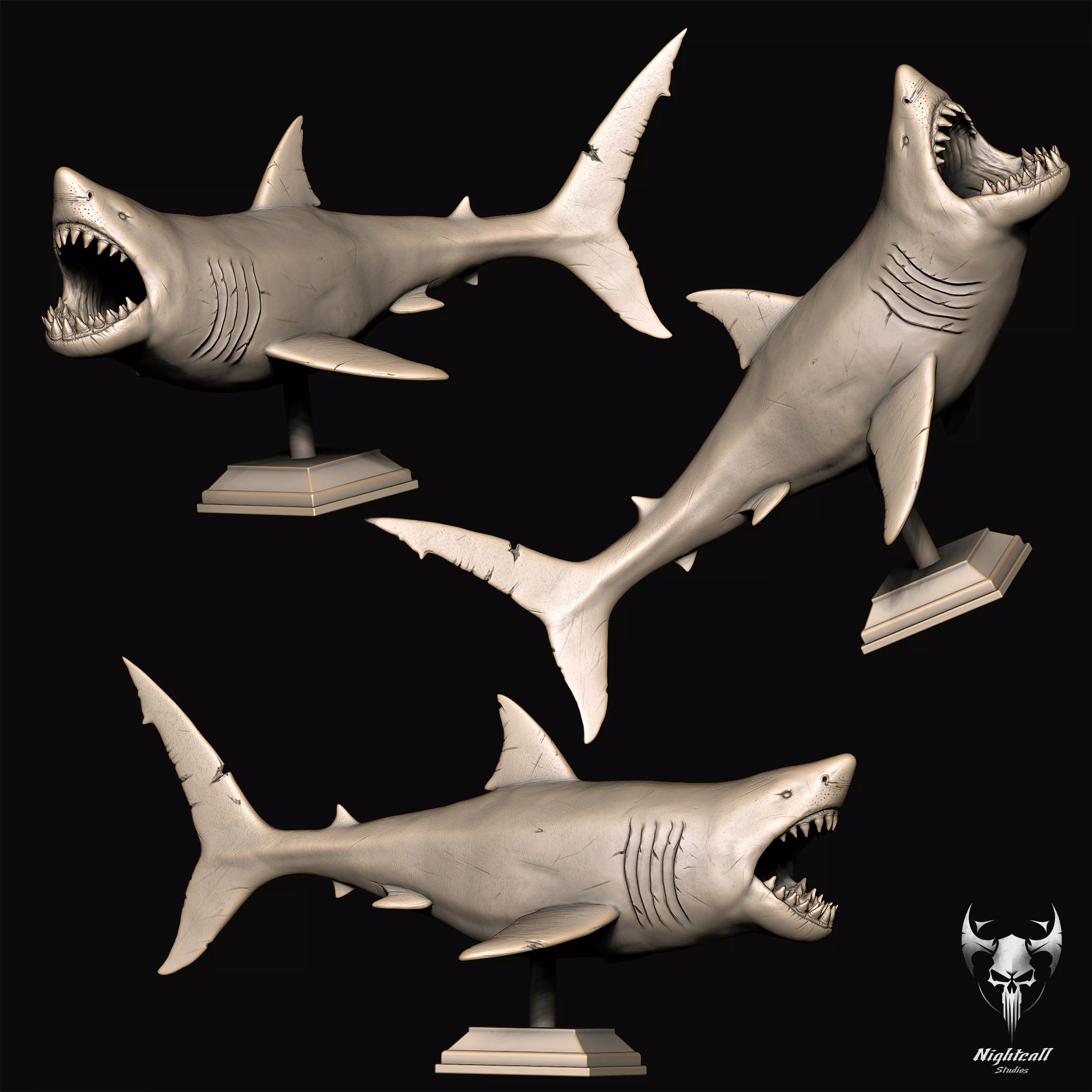Great White Shark 3D print model_0