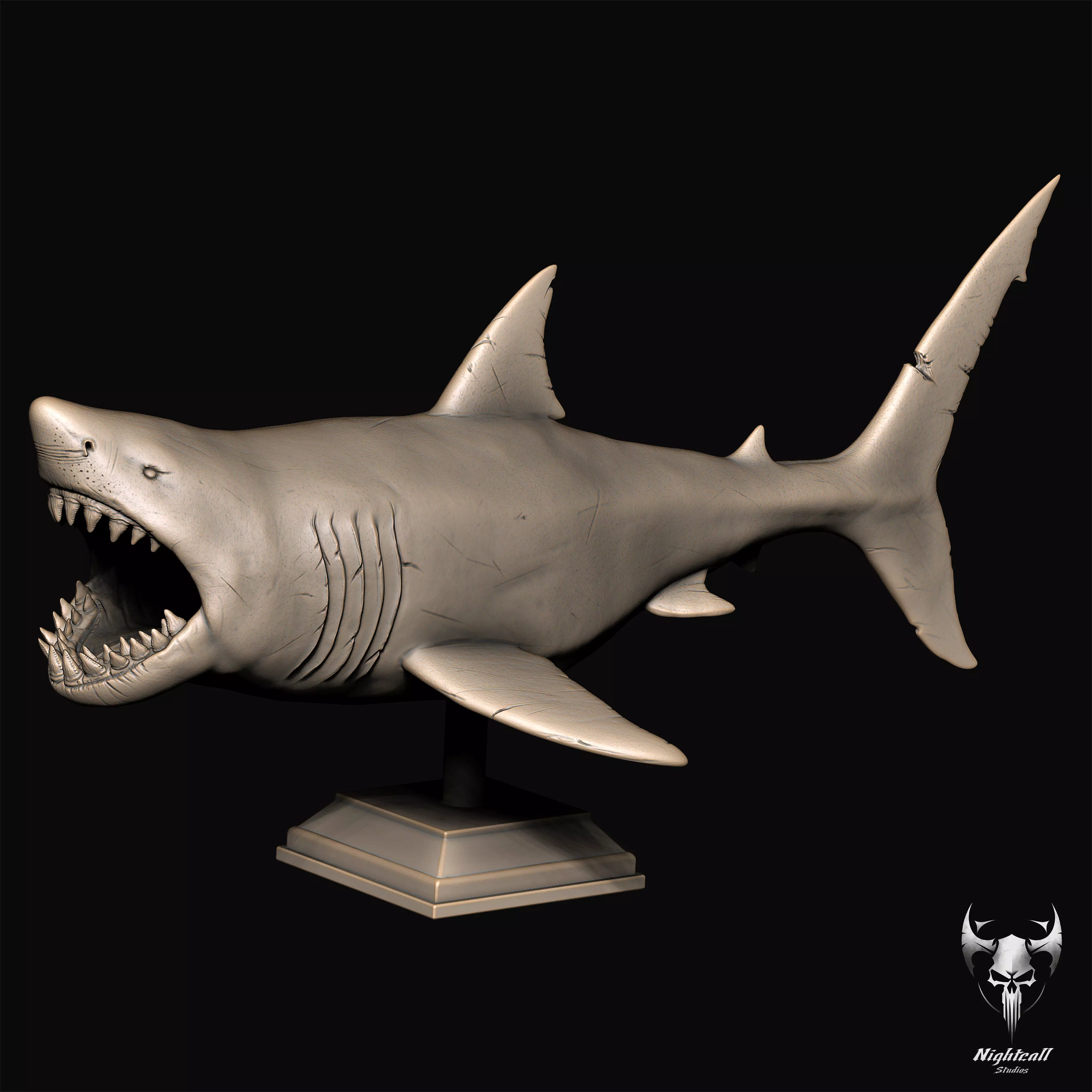 Great White Shark 3D print model_9