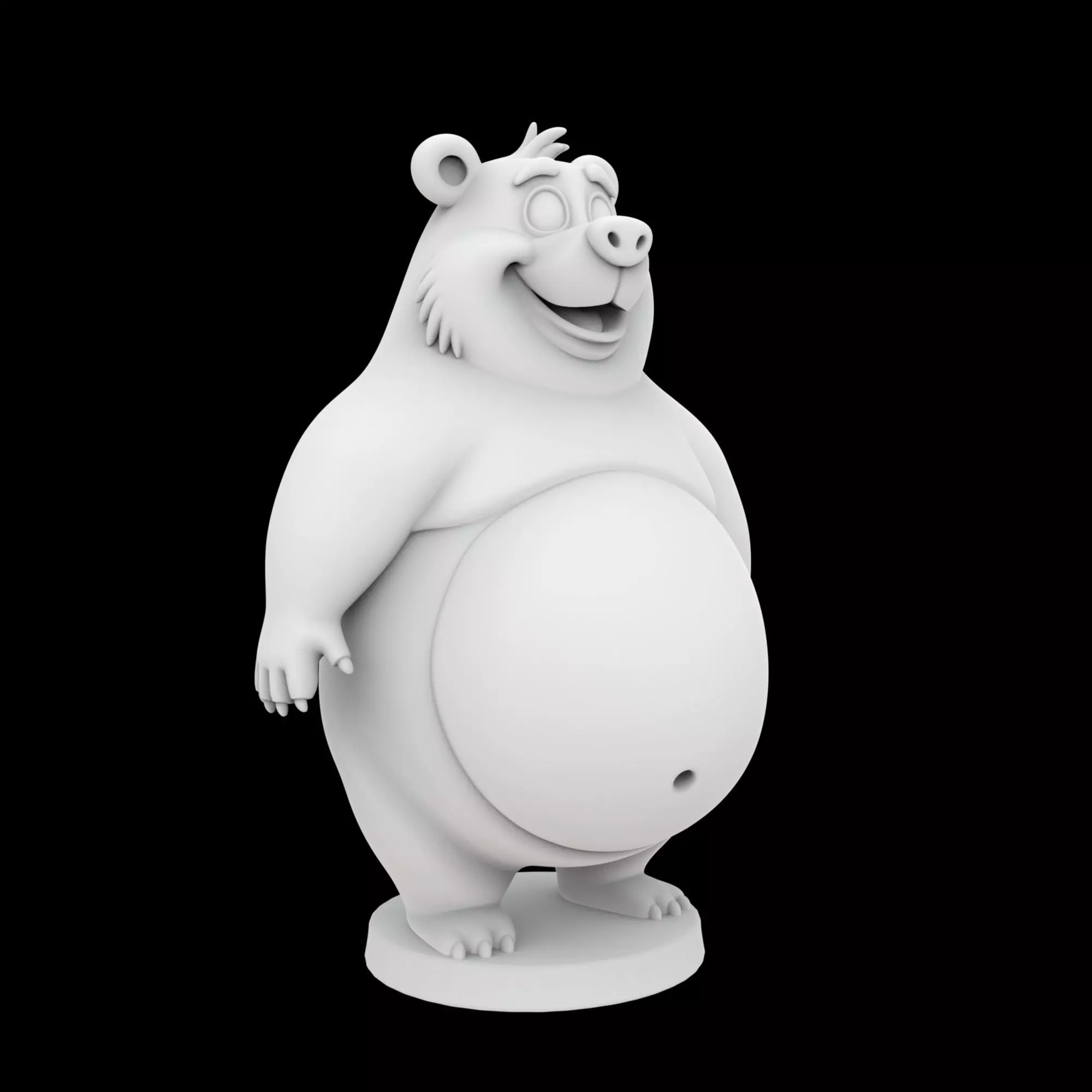 Cartoon Bear Figurine 3D Print Model 3D print model
