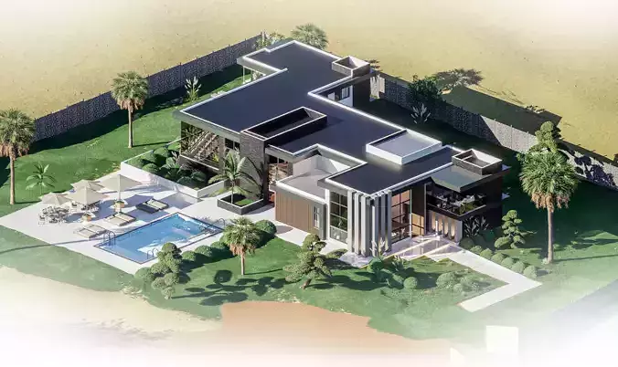 Casa Moderna - Arquitectura - 600 metros cuadrados 3D model