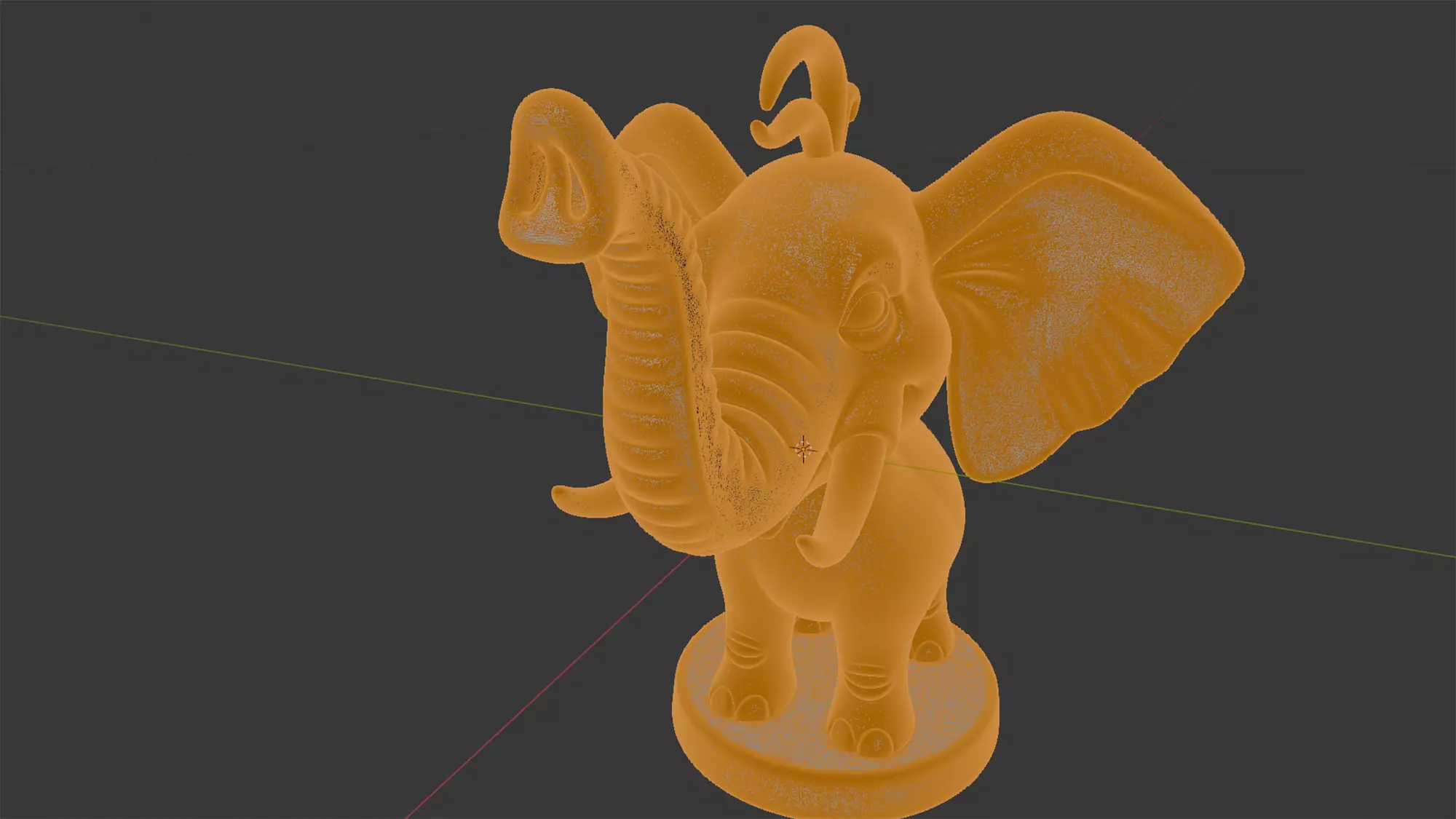 Cartoon Elephant Figurine 3D Print Model 3D print model_5