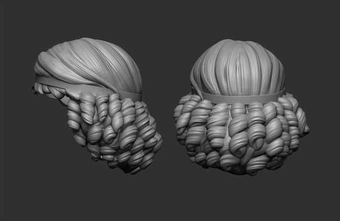 Hair stylized 3 3D print model