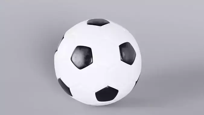 Realistic Football 3D Model True 4K PBR Renders 