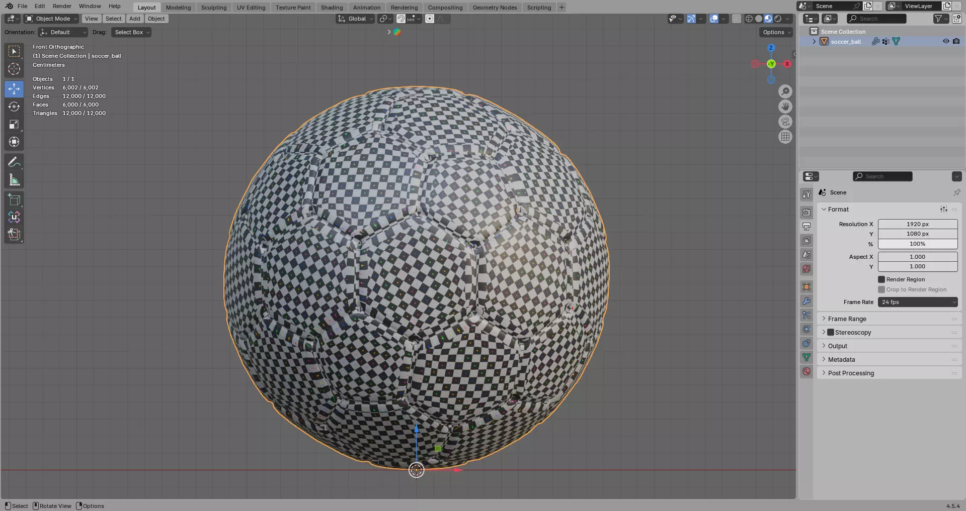 Realistic Football 3D Model True 4K PBR Renders  Low-poly 3D model_5