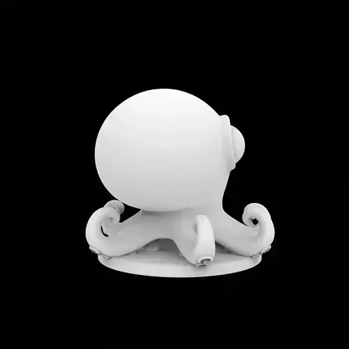 Cartoon Octopus Figurine 3D Print Model