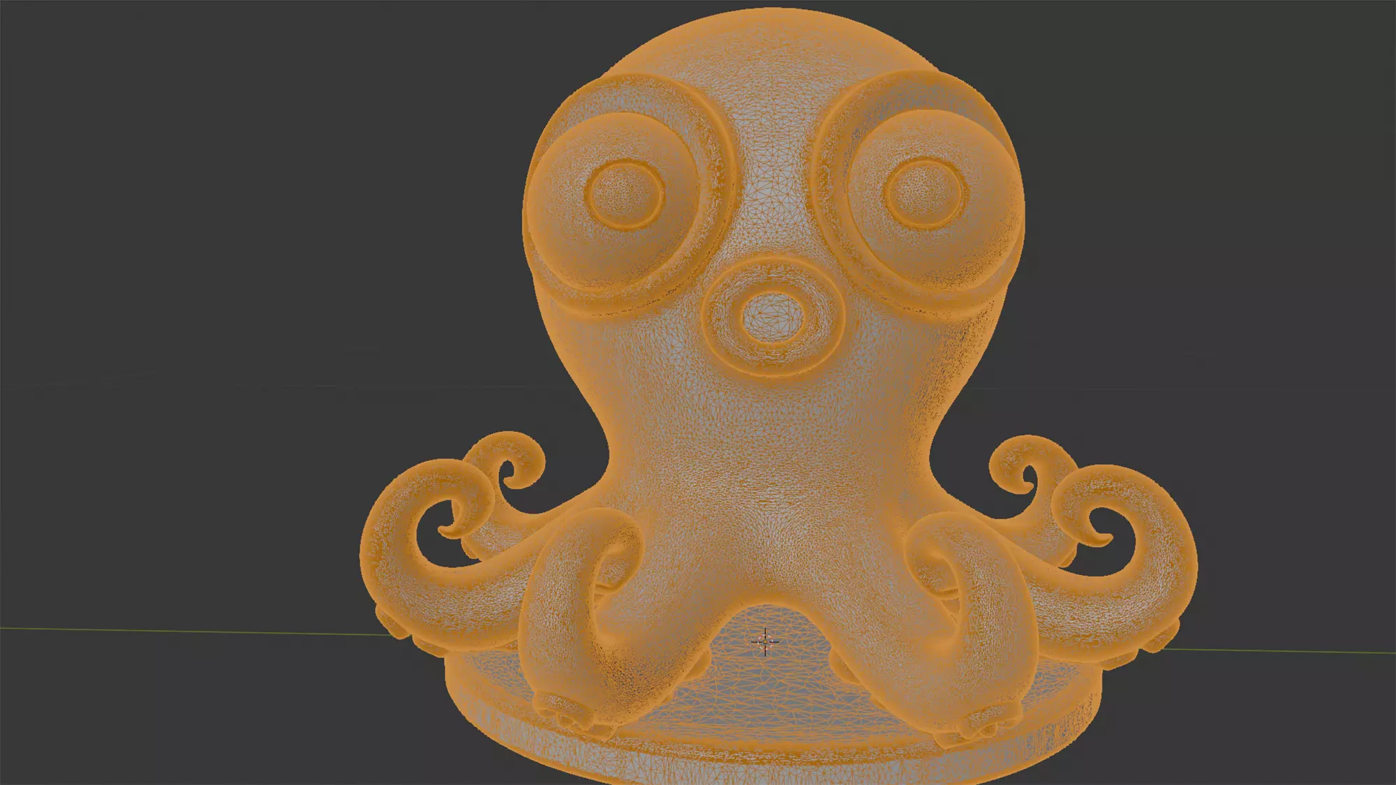 Cartoon Octopus Figurine 3D Print Model 3D print model_5