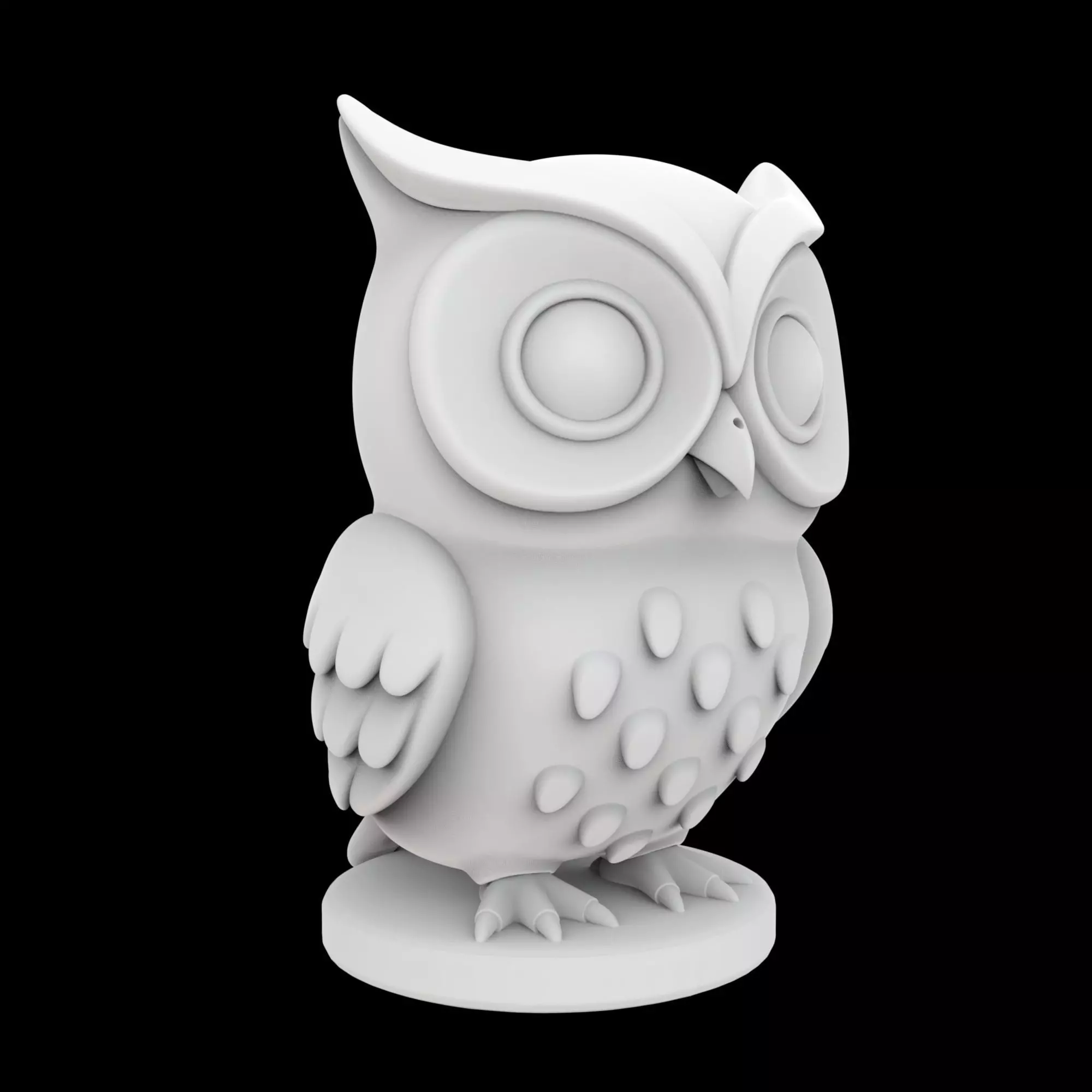 Cartoon Owl Figurine 3D Print Model 3D print model_3