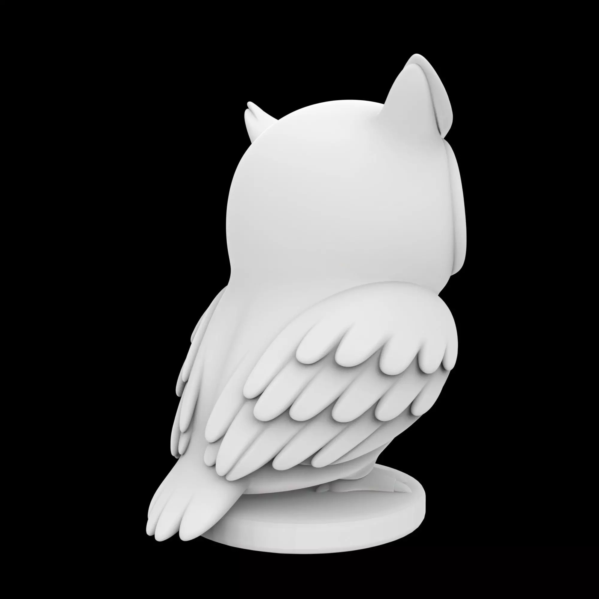 Cartoon Owl Figurine 3D Print Model 3D print model_2