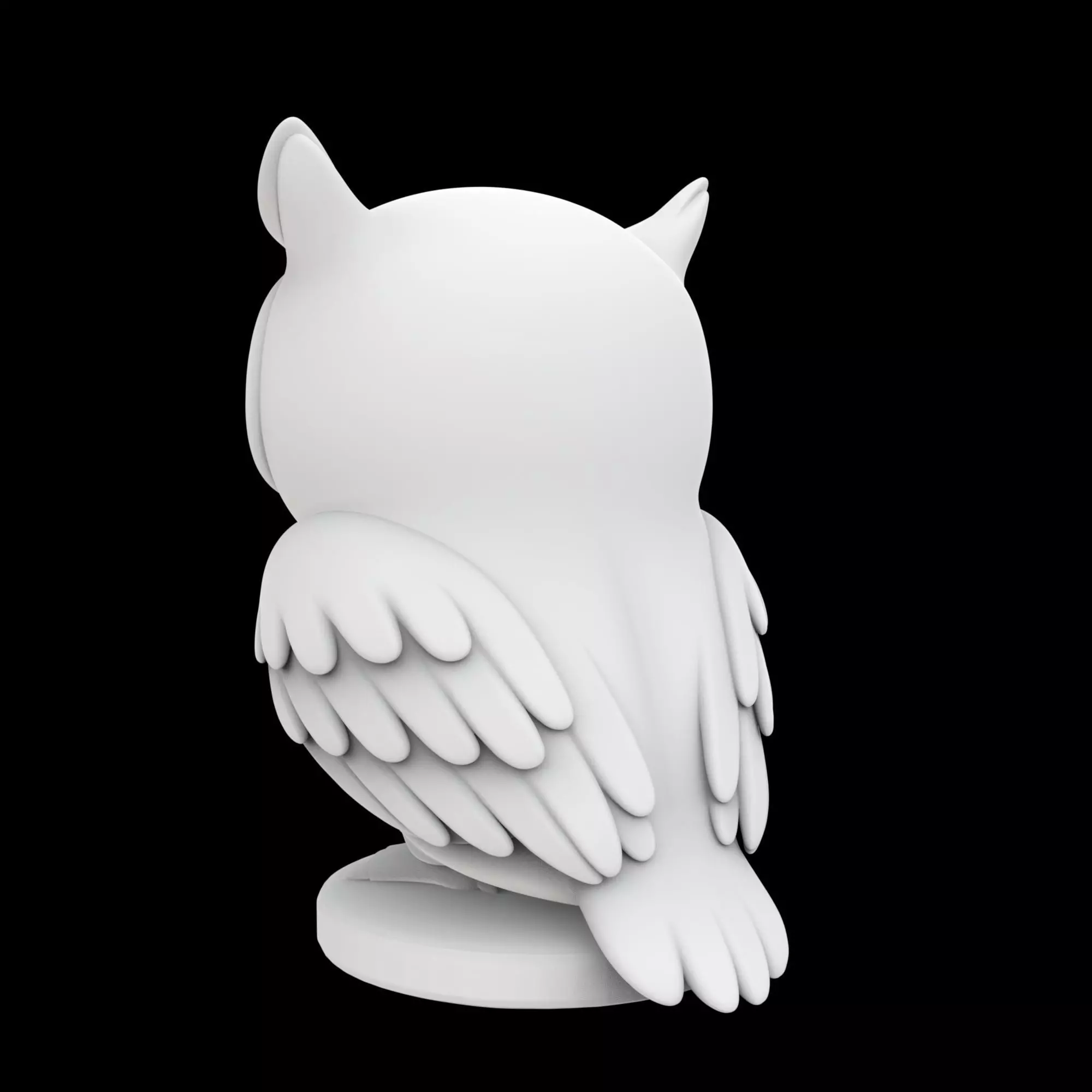 Cartoon Owl Figurine 3D Print Model 3D print model_1