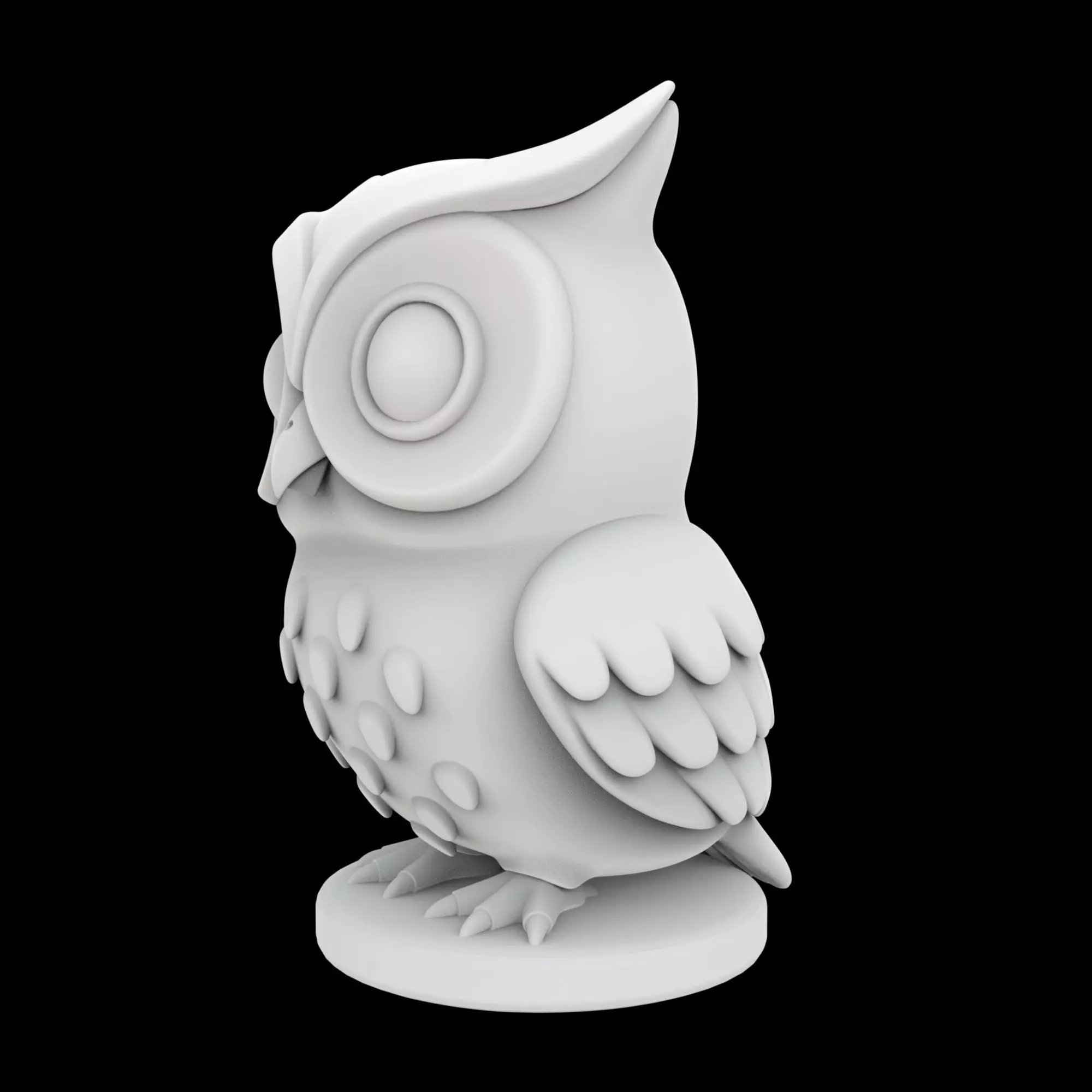 Cartoon Owl Figurine 3D Print Model 3D print model_0