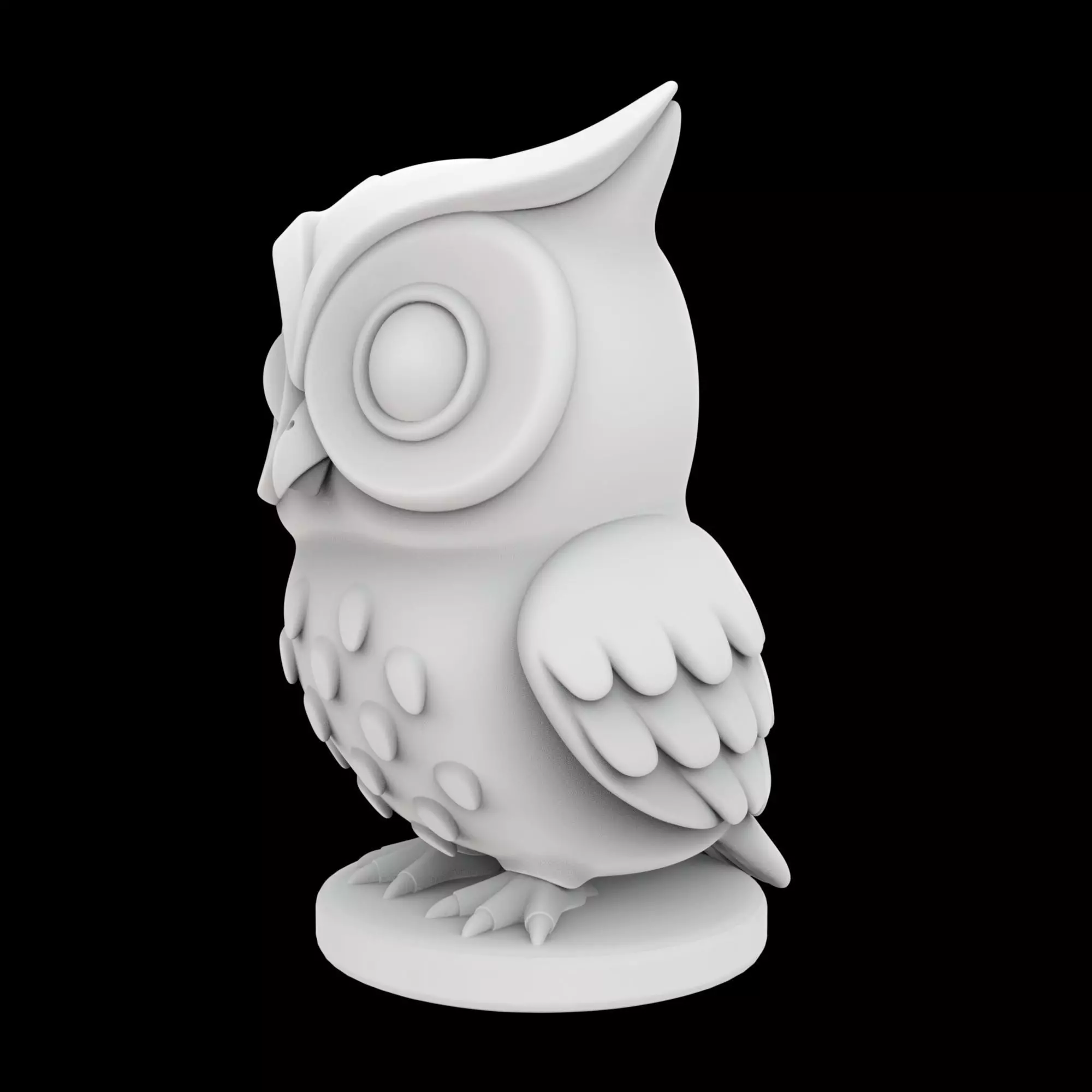 Cartoon Owl Figurine 3D Print Model 3D print model_4