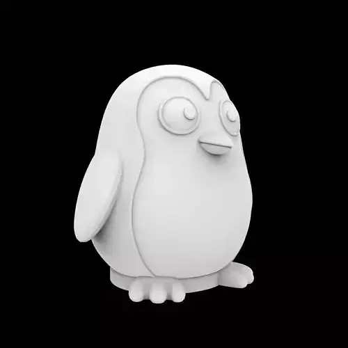 Cartoon Penguin Figurine 3D Print Model