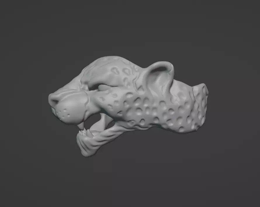 Jaguar Ring 3D print model_9