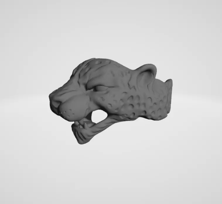 Jaguar Ring 3D print model_6