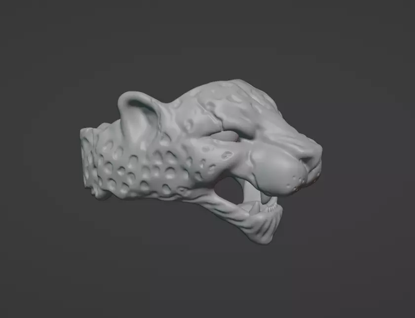 Jaguar Ring 3D print model_11