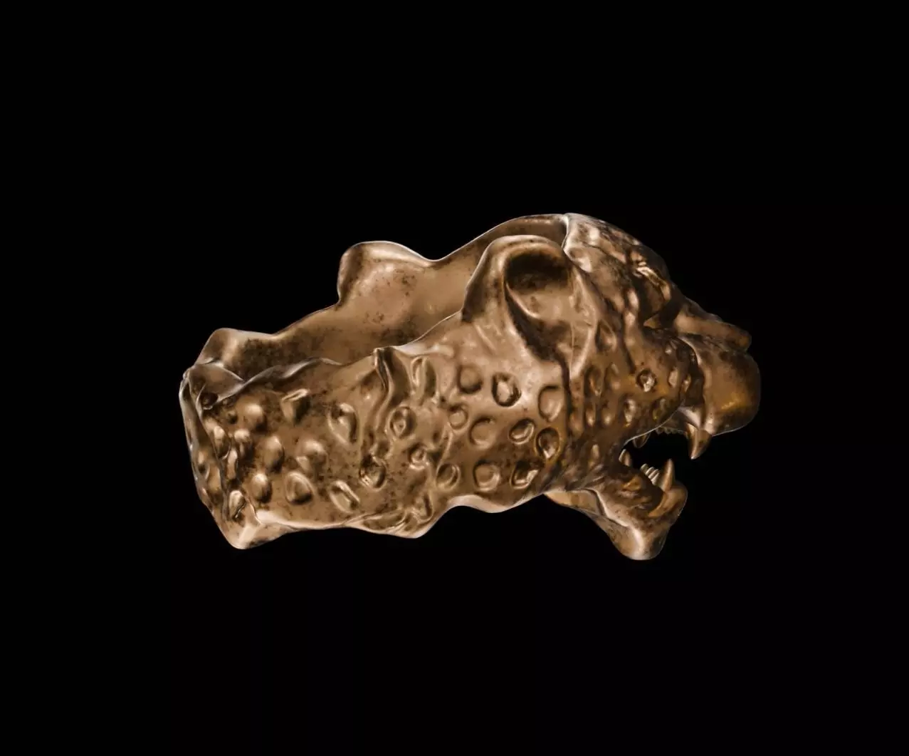 Jaguar Ring 3D print model_5