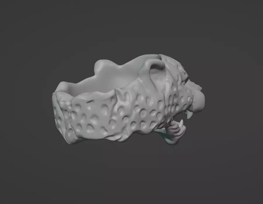 Jaguar Ring 3D print model_10